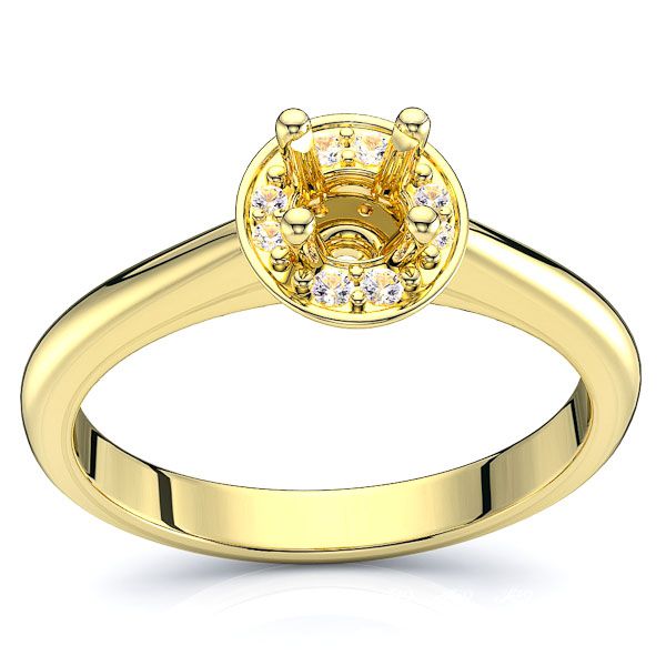 Dallas Halo Solitaire Engagement Ring