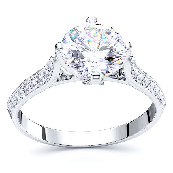 Wisconsin Pave Set Engagement Ring