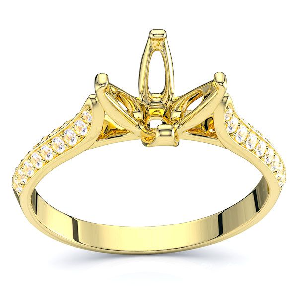 Wisconsin Pave Set Engagement Ring