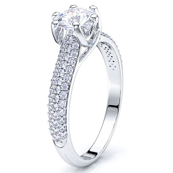 Arkansas Micro Pave Set Engagement Ring