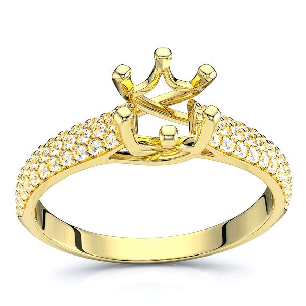 Arkansas Micro Pave Set Engagement Ring
