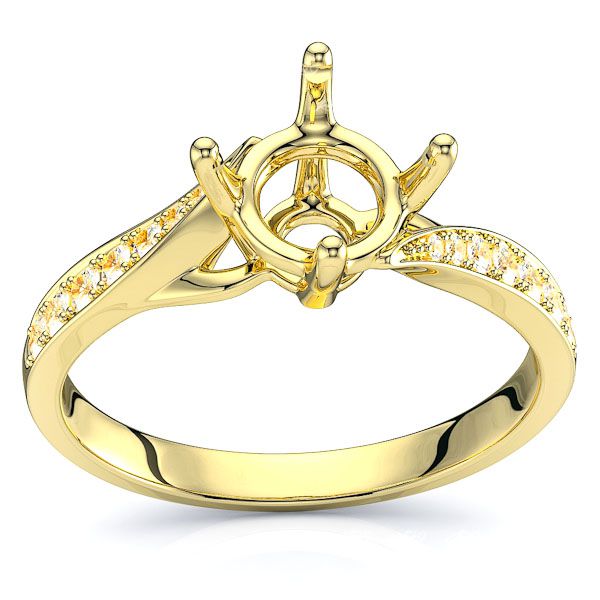 New Hampshire Pave Set Engagement Ring