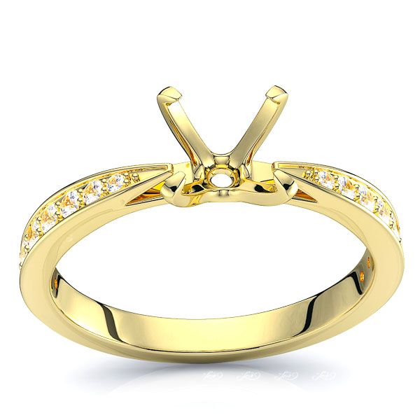 New Mexico Pave Set Engagement Ring
