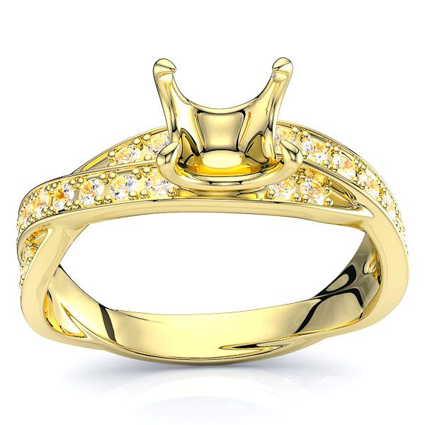 Quebec Pave Set Engagement Ring