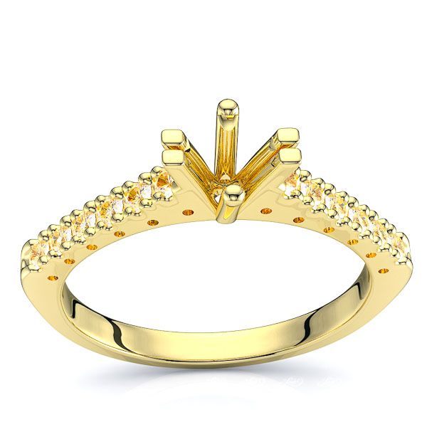Quebec Pave Set Engagement Ring