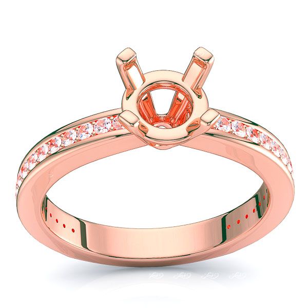New York Pave Set Engagement Ring