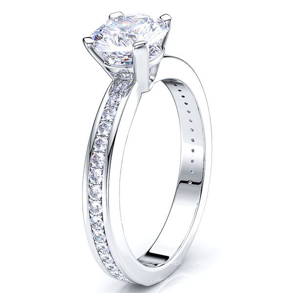 New York Pave Set Engagement Ring