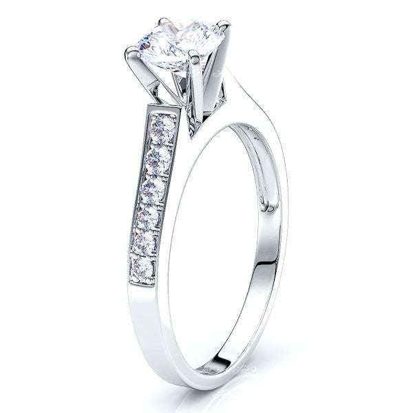North Dakota Pave Set Engagement Ring