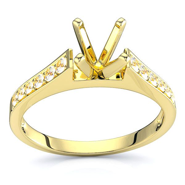 North Dakota Pave Set Engagement Ring