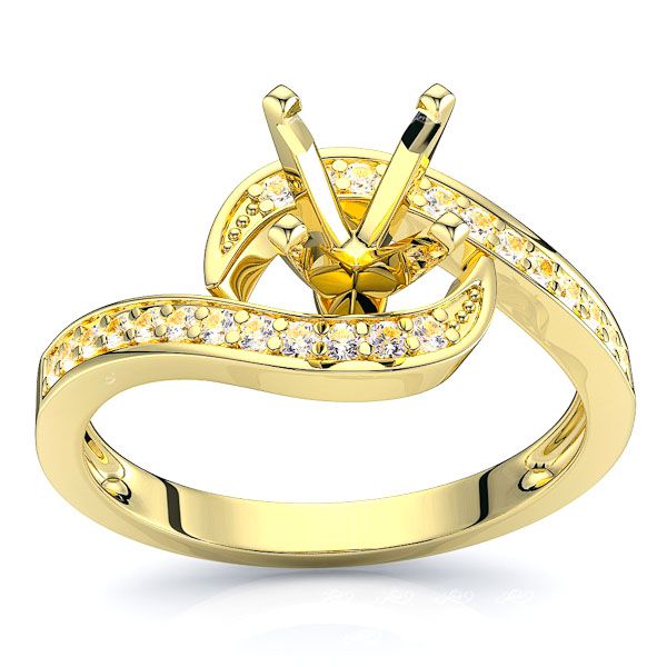 Illinois Pave Set Engagement Ring