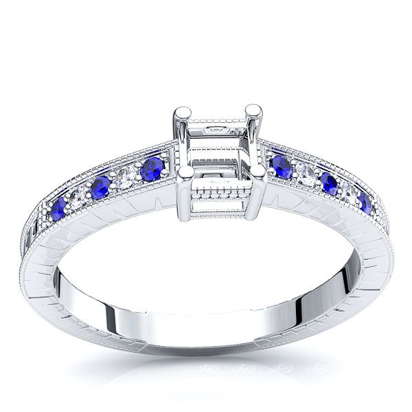 White Diamond and Blue Sapphire