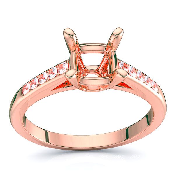 California Pave Set Engagement Ring