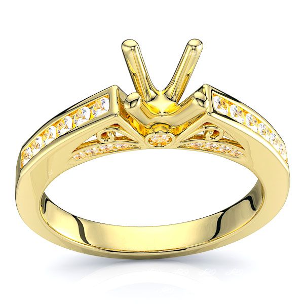 Perth Sidestone Engagement Ring