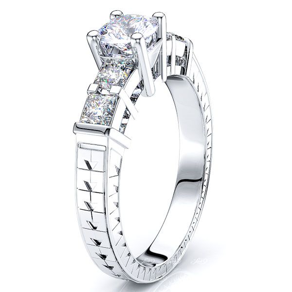 Newcastle Sidestone Engagement Ring