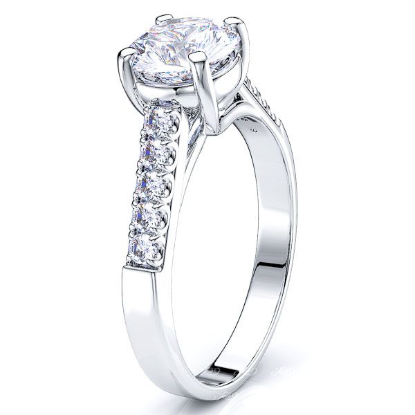 Sacramento Sidestone Engagement Ring