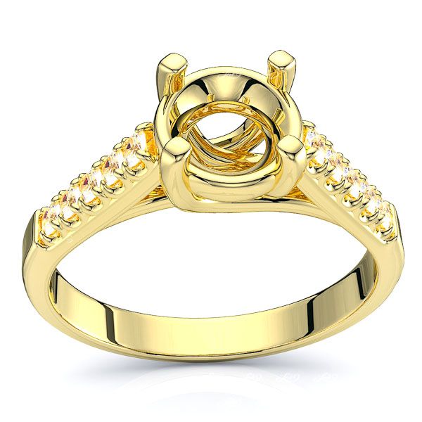 Sacramento Sidestone Engagement Ring