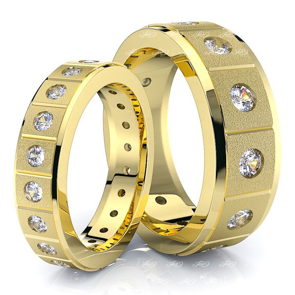 1.44 Carat Rectangular Cut 7mm His and 5mm Hers Diamond Wedding Ring Set