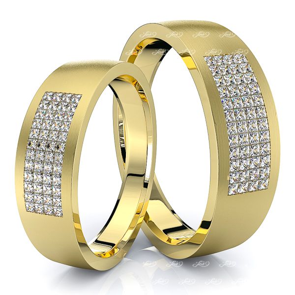 1.00 Carat 6mm Couples His and Hers Diamond Wedding Ring Set