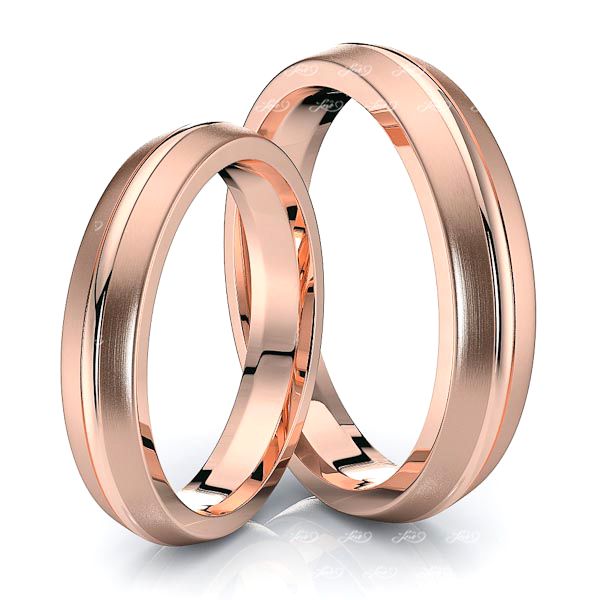 Bestseller Classic Matching 4mm His and Hers Wedding Ring Set