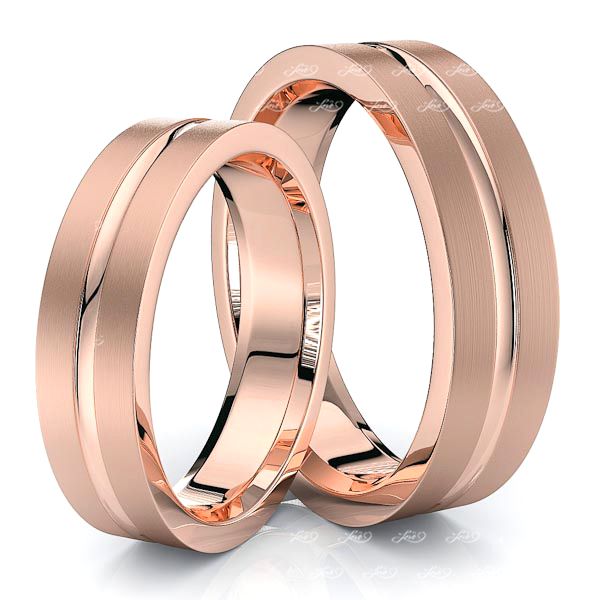 Simple Traditional Design 5mm His and Hers Wedding Band Set