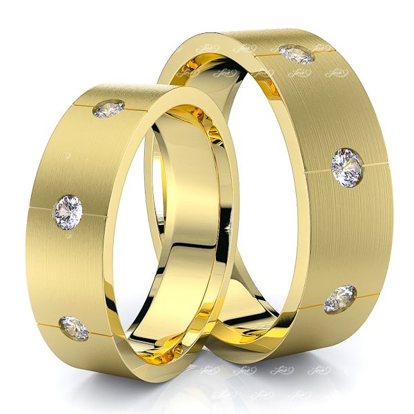 0.30 Carat 5mm His and Hers Diamond Wedding Band Set