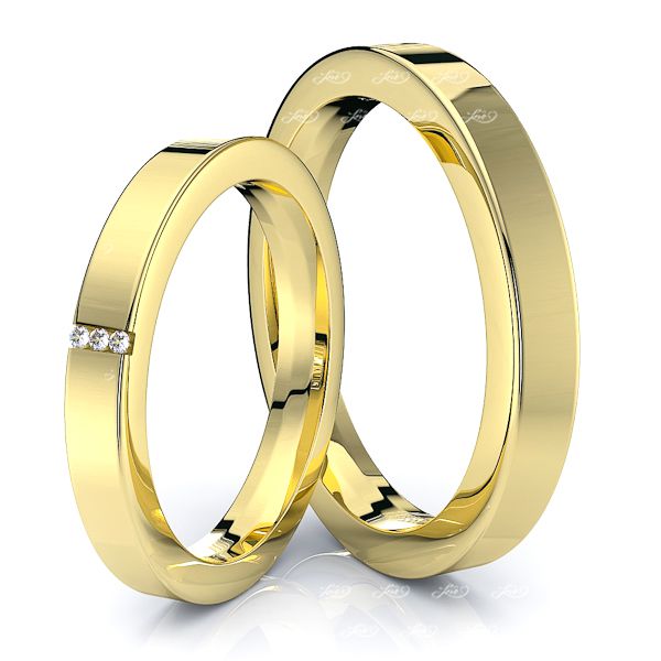0.03 Carat Bestseller Classic 3mm His and Hers Diamond Wedding Ring Set