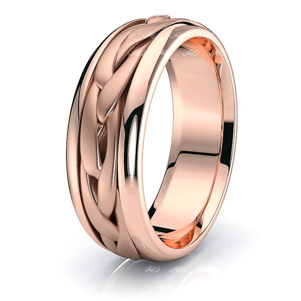 Jayce Mens Hand Braided Wedding Ring