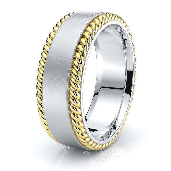 David Hand Woven Mens Wedding Ring