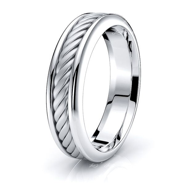 Xander Mens Hand Braided Wedding Band