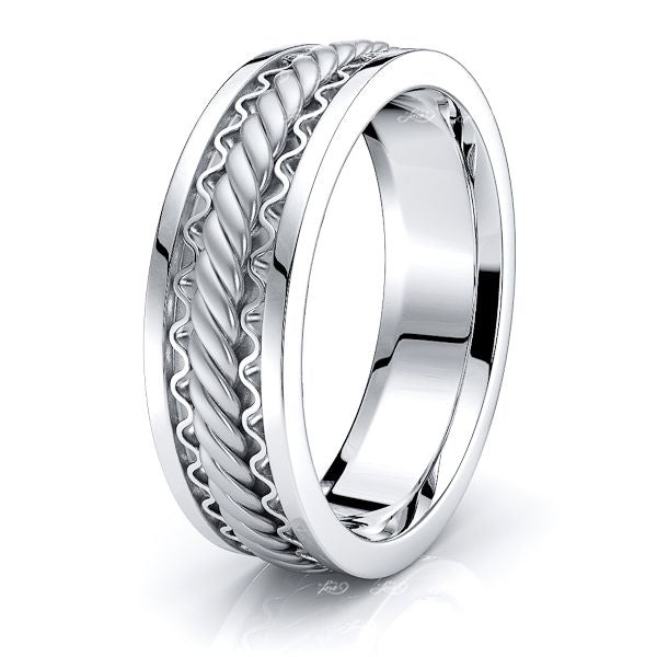 FinnHand Woven Mens Wedding Band
