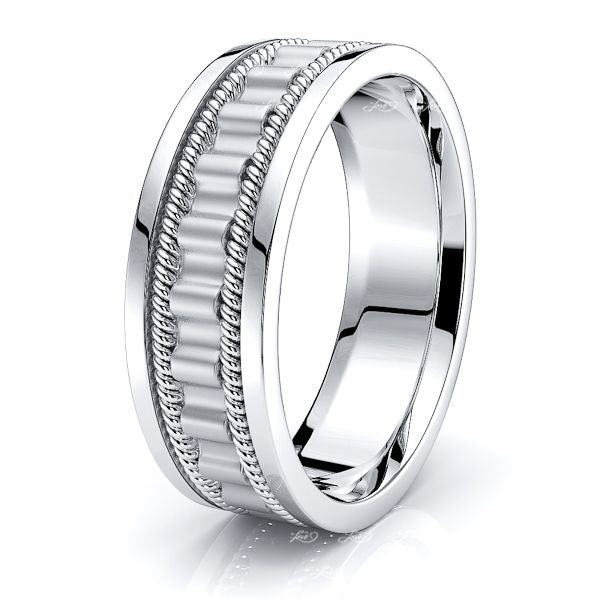 Jude Hand Woven Mens Wedding Band