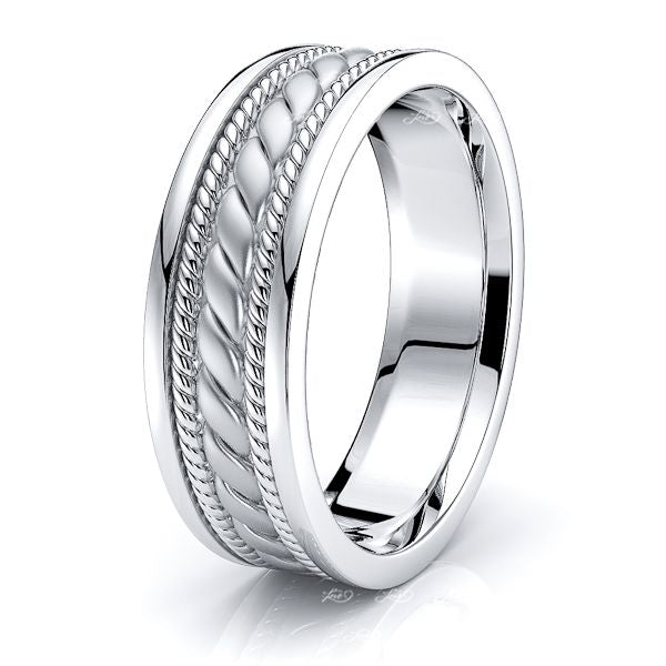 Emmett Hand Woven Womens Wedding Band