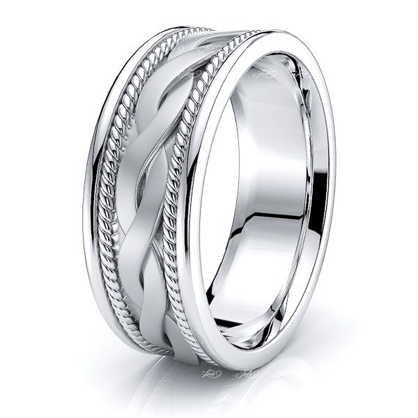 Rowan Mens Hand Braided Wedding Band