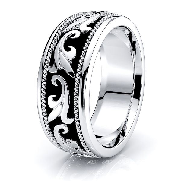 Caspian Antique Handmade Mens Wedding Ring