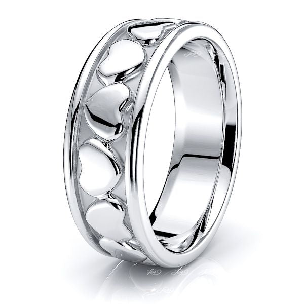 Phineas Handmade Heart Mens Wedding Band