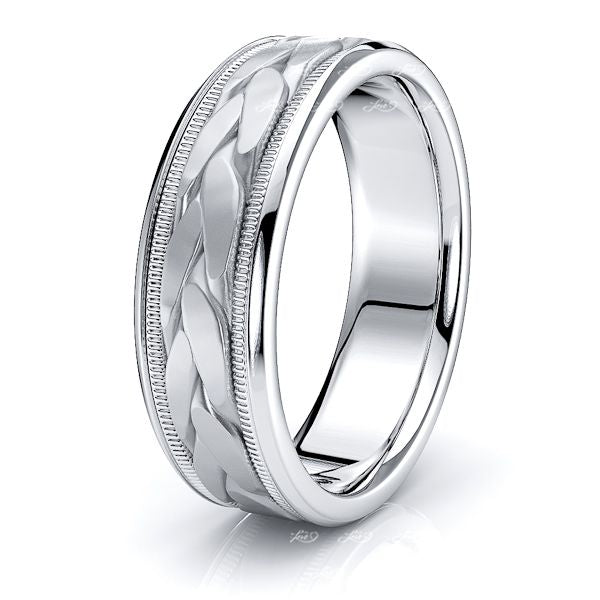 Malachi Hand Woven Mens Wedding Band