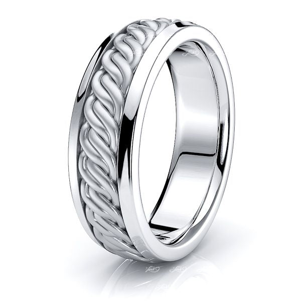 Atlas Hand Woven Mens Wedding Band