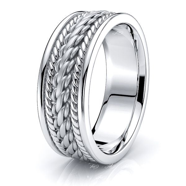 Cohen Hand Woven Mens Wedding Band