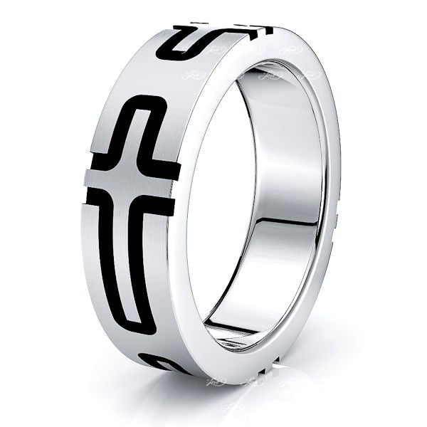 Seraphine 6mm Cross Womens Wedding Band