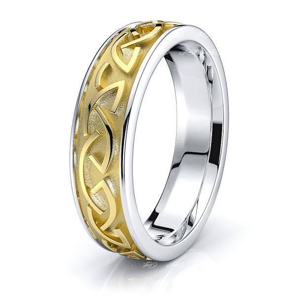 Fiona Celtic Knot Mens Wedding Ring