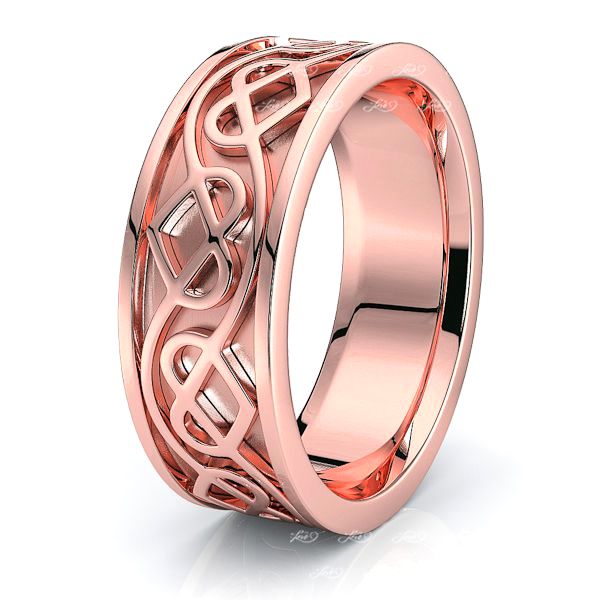 Arianrhod Celtic Heart Mens Wedding Ring