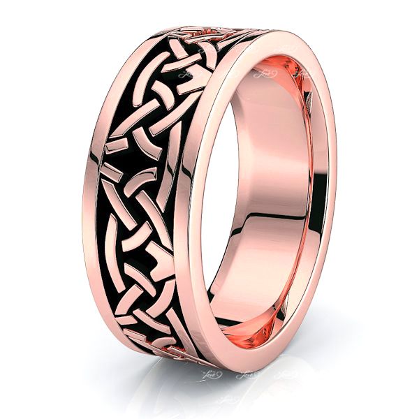 Riley Celtic Knot Mens Wedding Ring