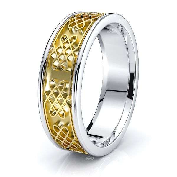 Kyna Celtic Knot Mens Wedding Ring