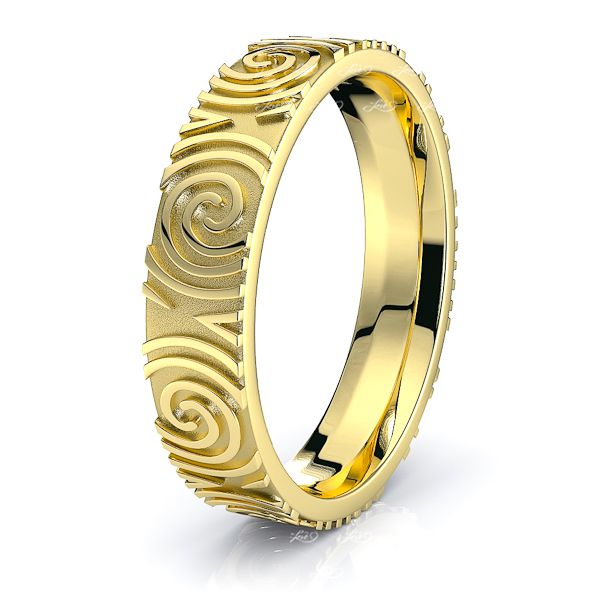 Morrigan Celtic Spiral Mens Wedding Ring