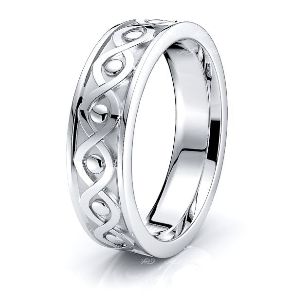 Emer Celtic Knot Mens Wedding Ring