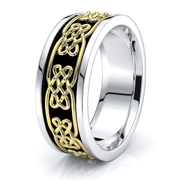 Daireann Celtic Knot Mens Wedding Band