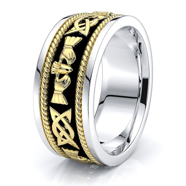 Conan Claddagh Mens Celtic Wedding Band