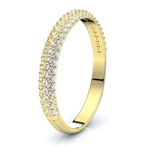 Graziella Pave Set Women Anniversary Wedding Band