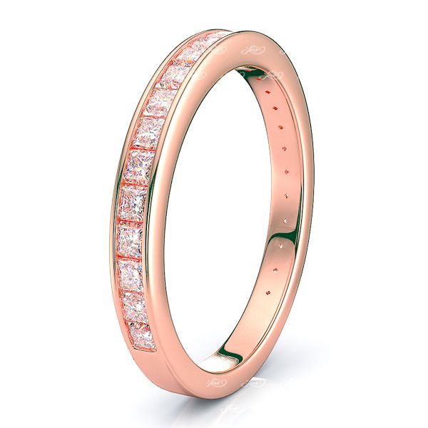 Santuzza Channel Set Women Anniversary Wedding Band