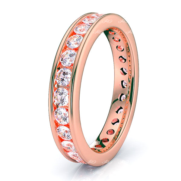 Brunhild Channel Set Wedding Women Eternity Band
